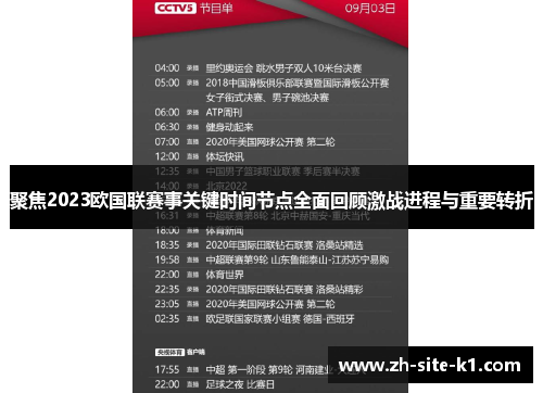 聚焦2023欧国联赛事关键时间节点全面回顾激战进程与重要转折 聚焦2023欧国联赛事关键时间节点全面回顾激战进程与重要转折