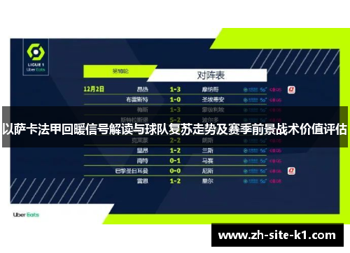 以萨卡法甲回暖信号解读与球队复苏走势及赛季前景战术价值评估